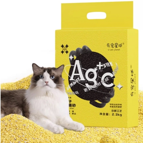 顏值黨入：且絲喵想 AG銀離子 小米貓砂 2.3kg