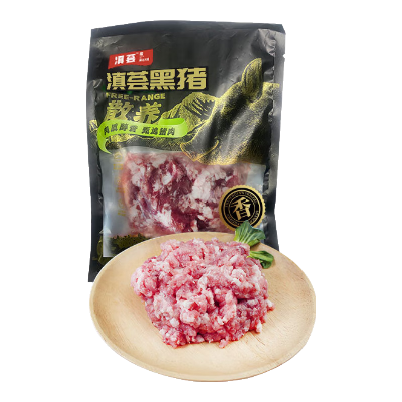 plus：滇薈 黑豬肉餡 70﹪瘦肉 4斤*4件+湊單