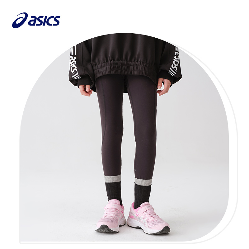 ASICS 亞瑟士 童裝春季新品兒童運動緊身褲女童打底褲瑜伽褲百搭