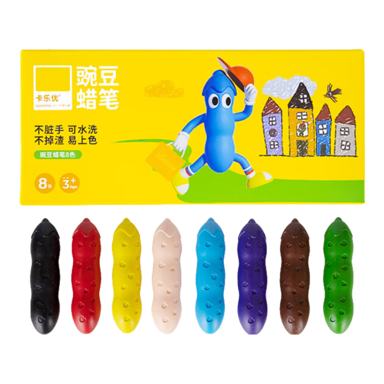需首購、PLUS會員：卡樂優Coloyou 豌豆蠟筆兒童8色*2件