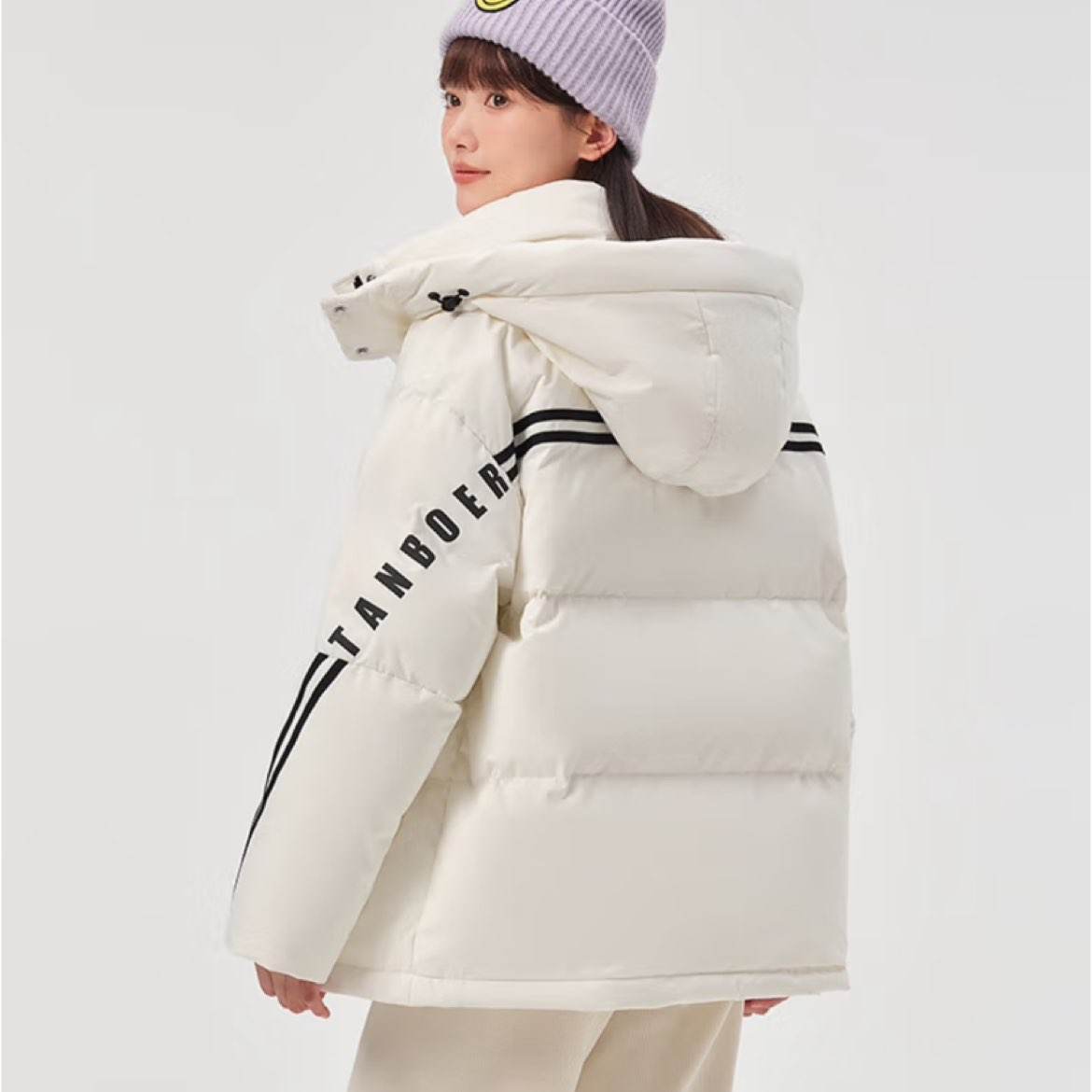 坦博爾 羽絨服可脫卸帽女短款 多色多碼