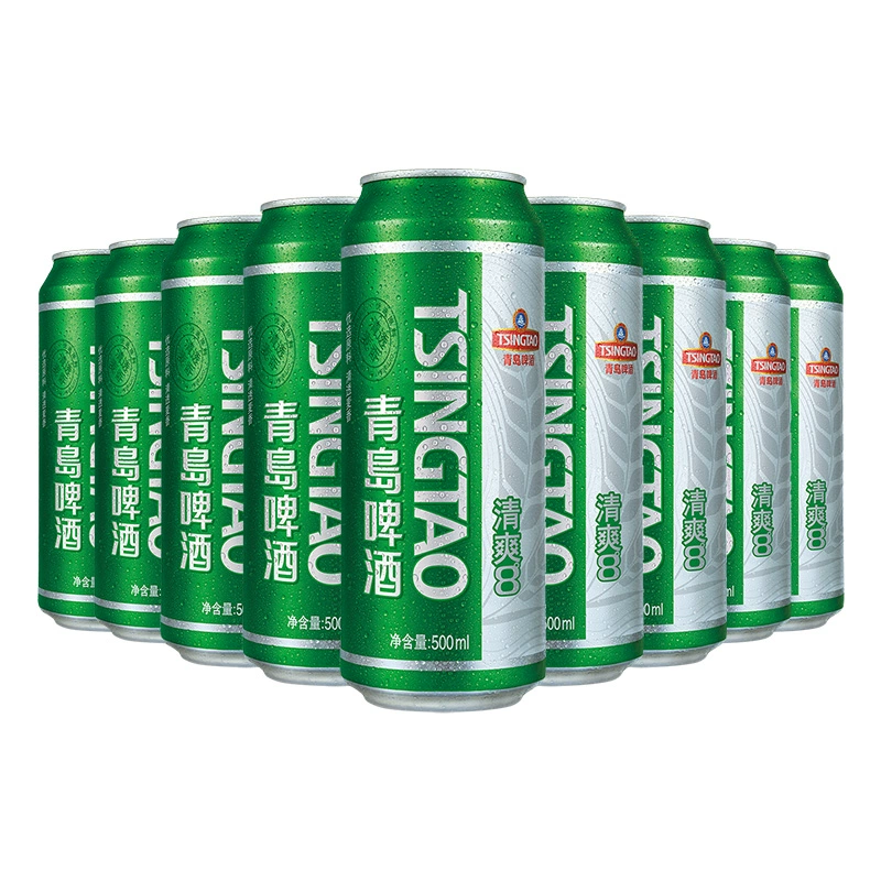 青島啤酒旗艦店•清爽8度啤酒500ml*9聽