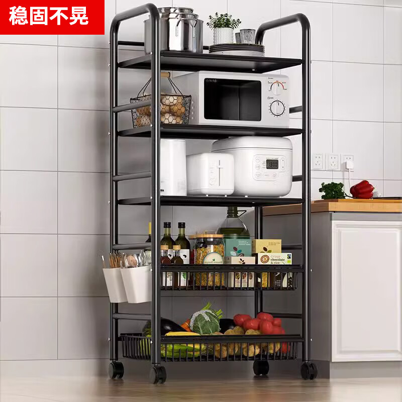 林家小子 廚房置物架 簡易款3層黑色