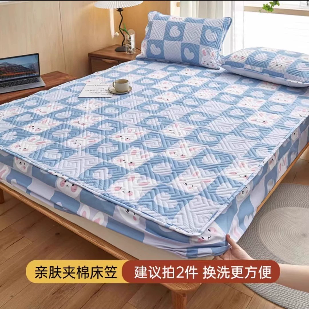 四季款?yuàn)A棉床笠單件席夢(mèng)思保護(hù)套