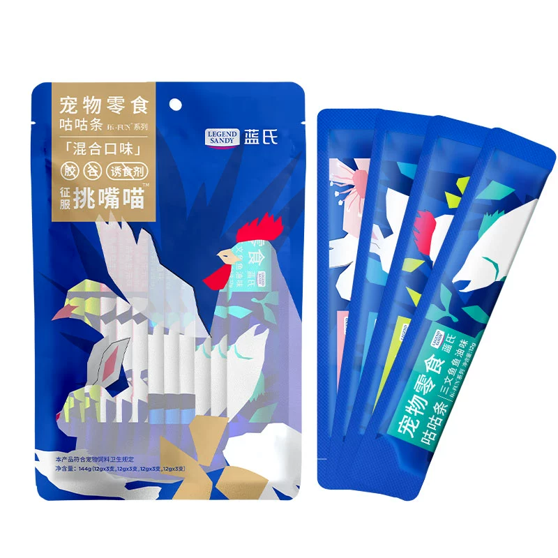 藍氏 貓零食超值嘗鮮裝貓條 16g×6+貓飯 50g+貓糧 50g