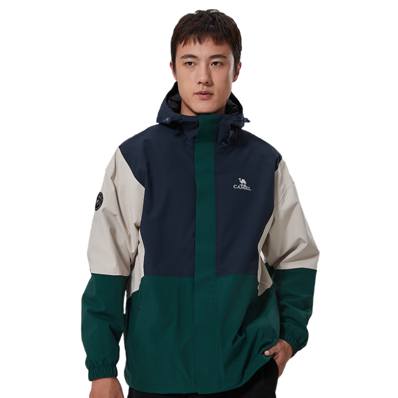 20點：駱駝（CAMEL）熊貓系列三防沖鋒衣硬殼外套戶外登山服