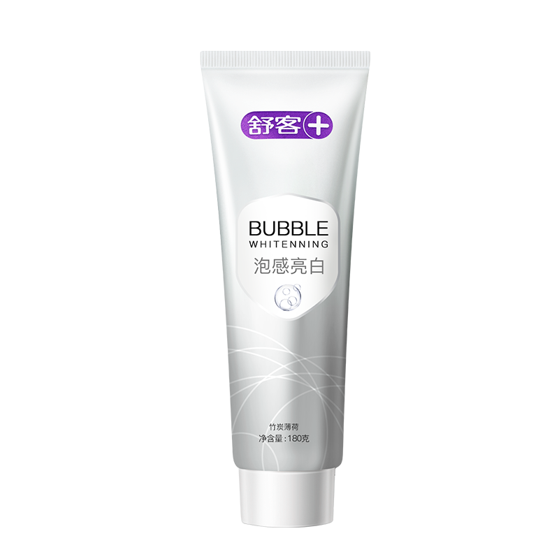 舒客泡感亮白牙膏180g*3+20g*2