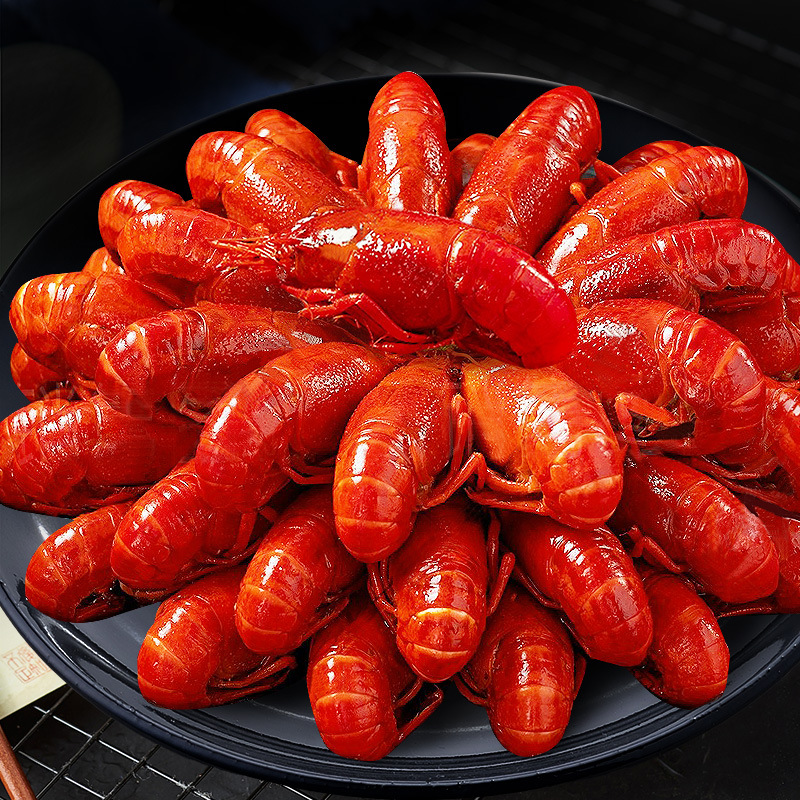 今錦上 麻辣蒜蓉小龍蝦整蝦加熱即食中號800g*3盒4-6錢蒜蓉2麻辣1