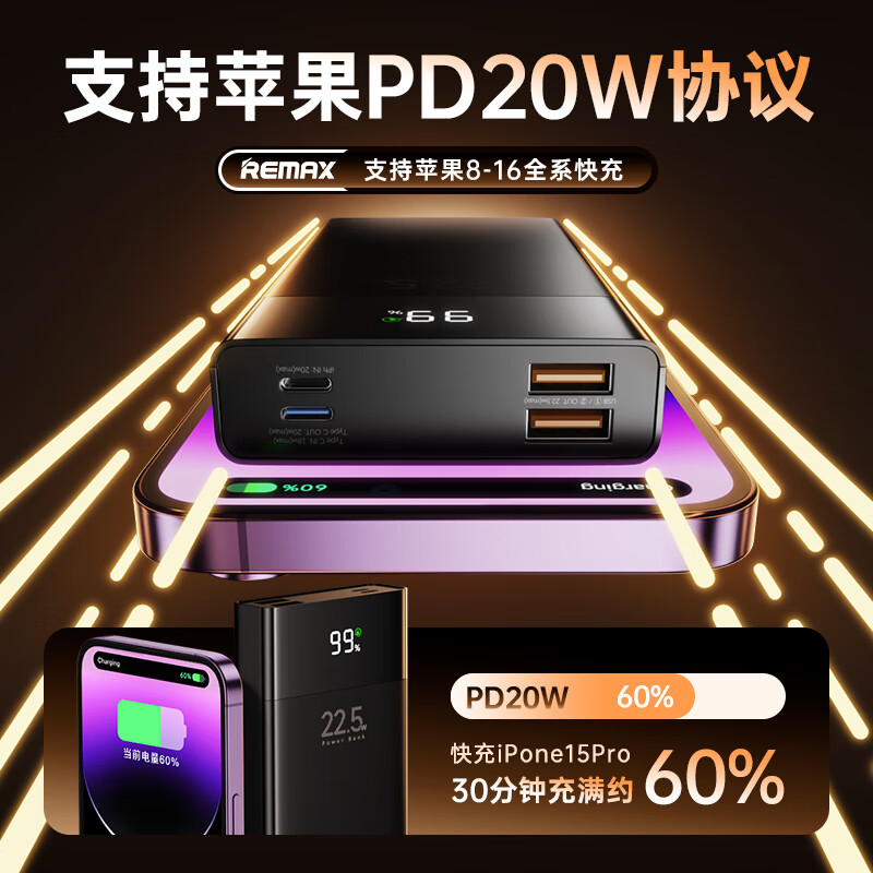 睿量 RPP-672 22.5W 移動電源 20000mAh