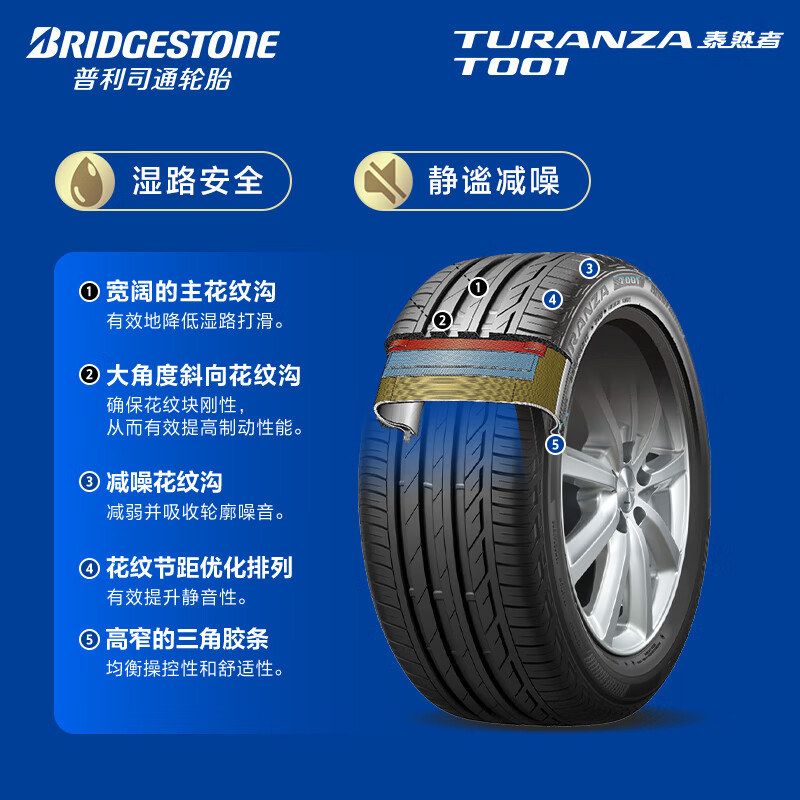 限移動端、京東百億補貼：普利司通 205/55R16 91W T001