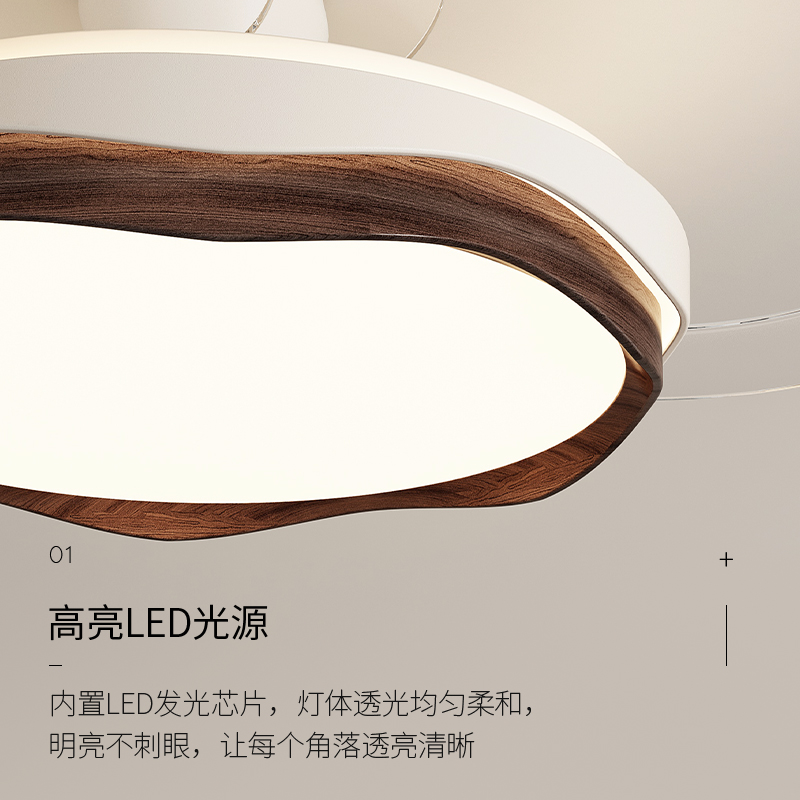 88VIP會員：箭牌照明 ARROW 風扇燈隱形中古風吊扇燈2025新款臥室餐廳電扇吊燈一體燈