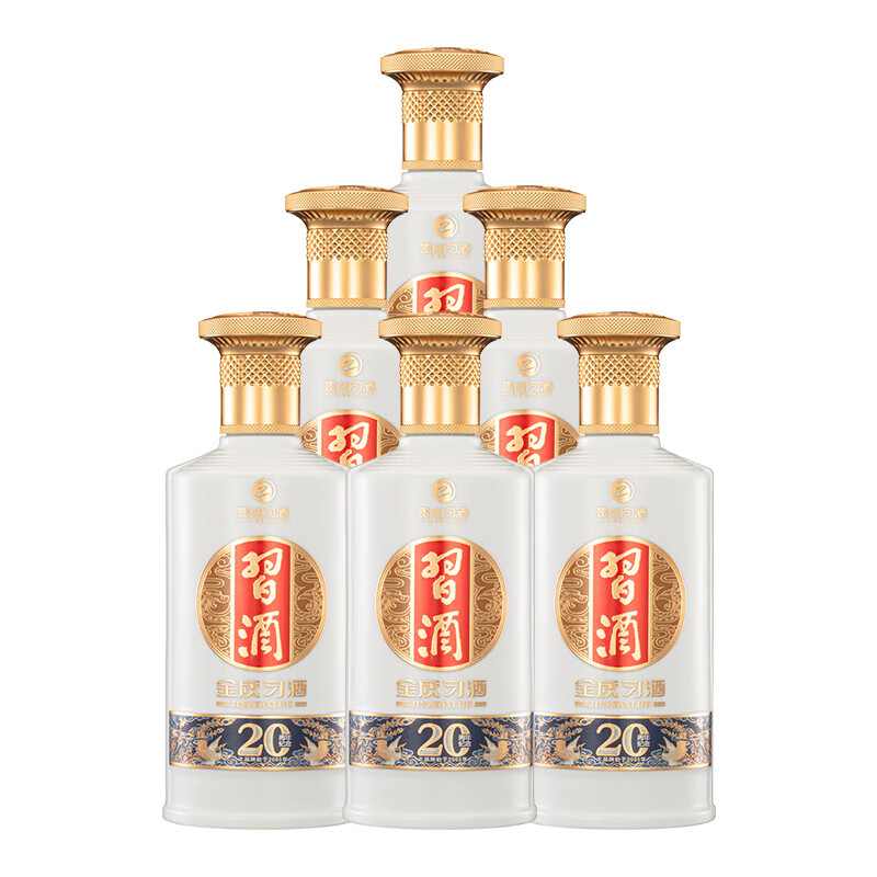 習(xí)酒 金質(zhì) 醬香型白酒 53度 500mL 6瓶 整箱裝