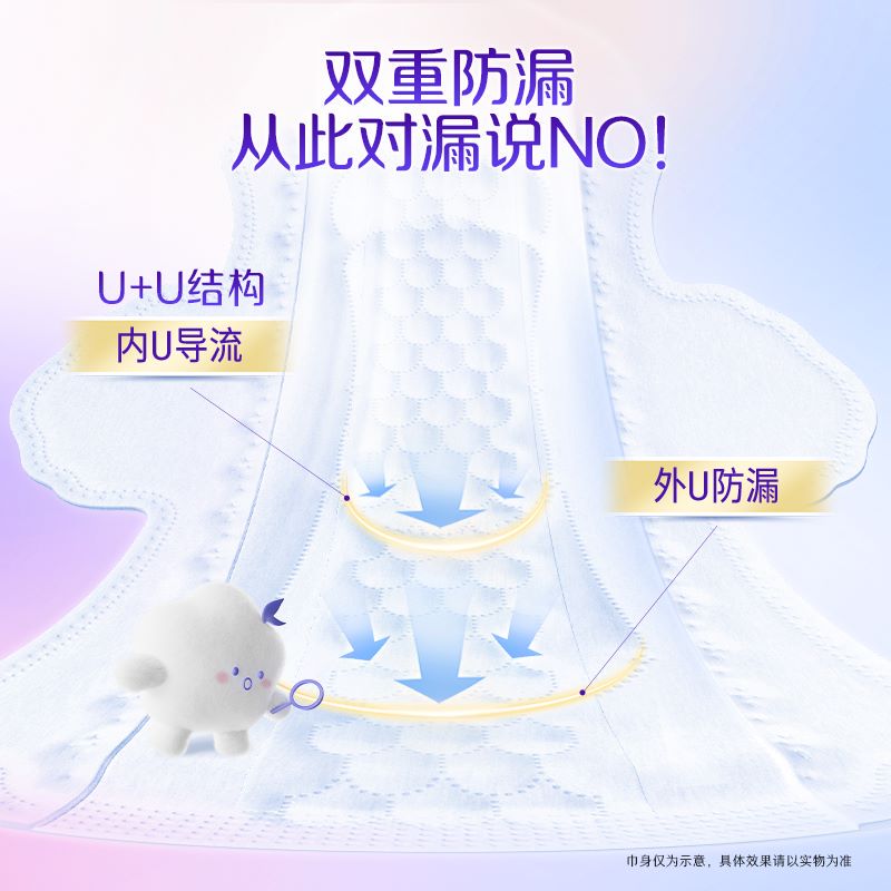 88VIP會員：潔婷 衛生巾透氣雙U日夜用防漏棉柔親膚姨媽巾 56片