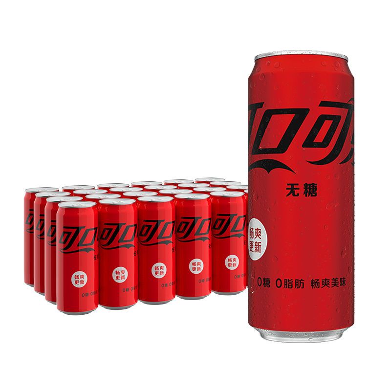 可口可樂 Coca-Cola 零度無糖碳酸飲料330ml*24罐
