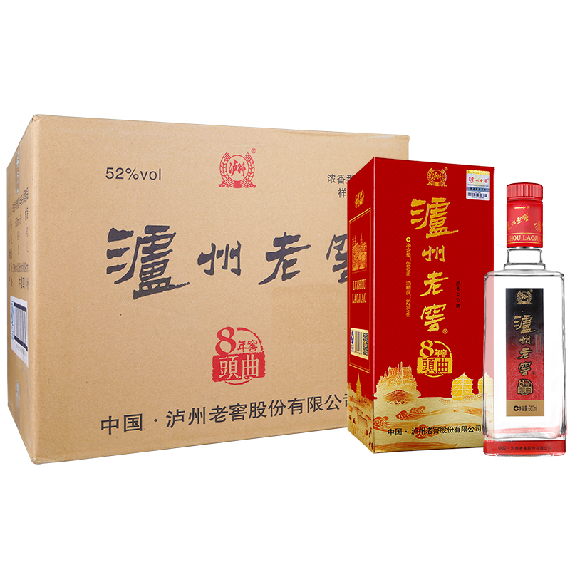 88VIP會(huì)員：瀘州老窖 白酒八年窖頭曲和之禮整箱500ml*6瓶