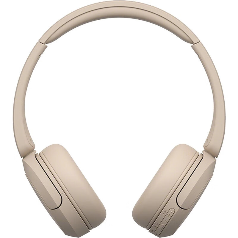 索尼 SONY WH-CH520舒適高效頭戴式無線藍牙耳機 通話降噪超長續航耳麥 復古便攜可折疊 米色