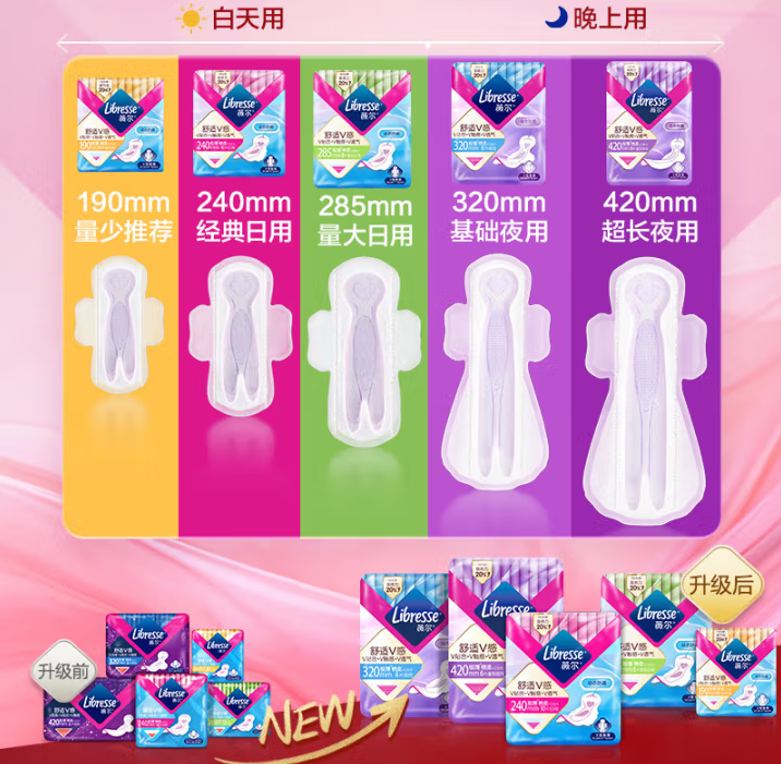 libresse 薇爾 舒適V感系列日夜組合衛(wèi)生巾 58片