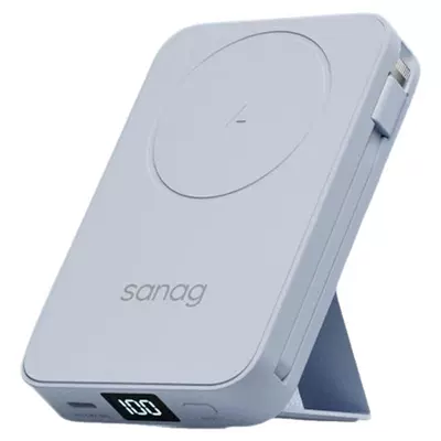 百億補(bǔ)貼：sanag塞那磁吸充電寶自帶線便攜支架無線Magsafe快充10000毫安