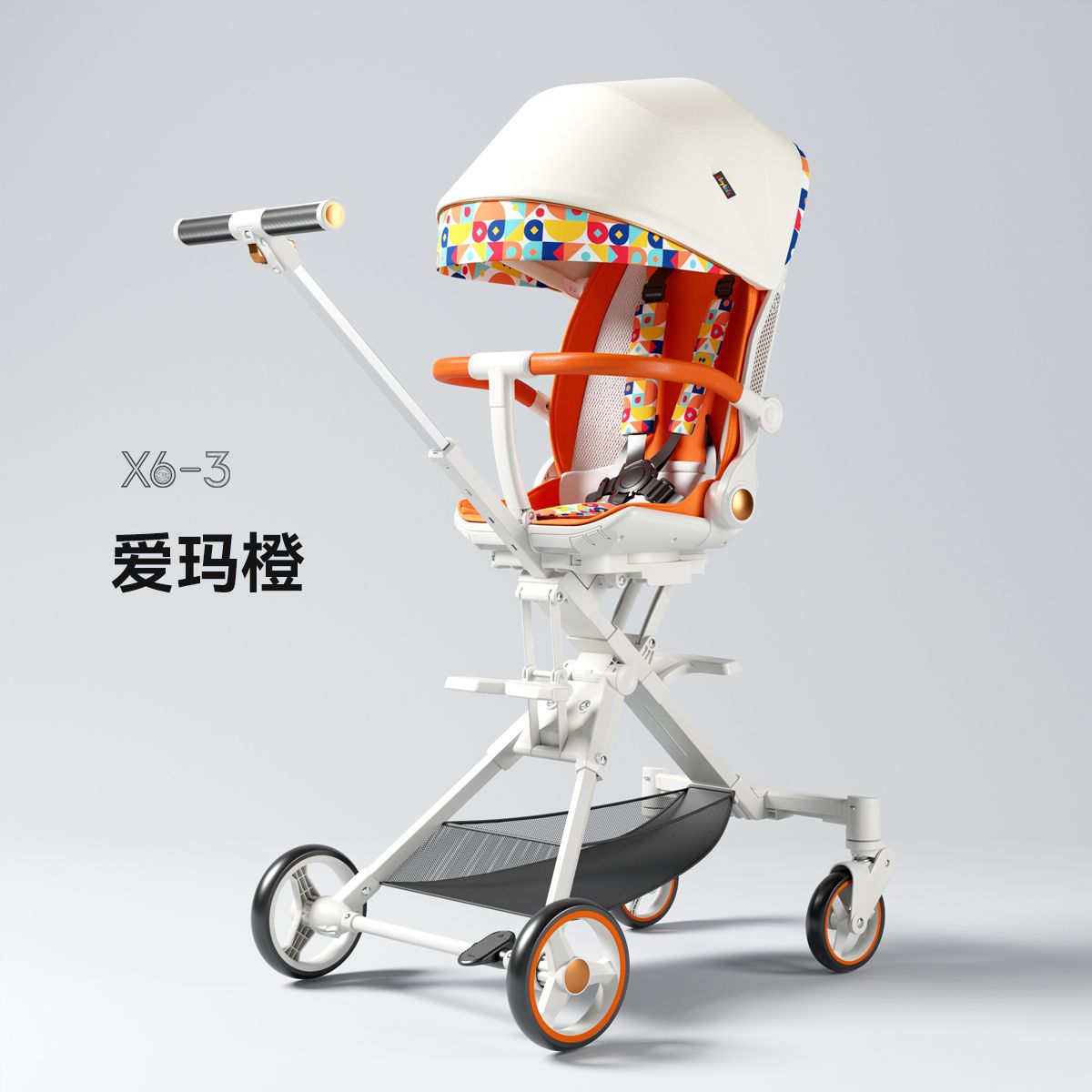 playkids 普洛可 x6-3普洛可溜娃神器可坐可躺嬰兒手推車(chē)高景