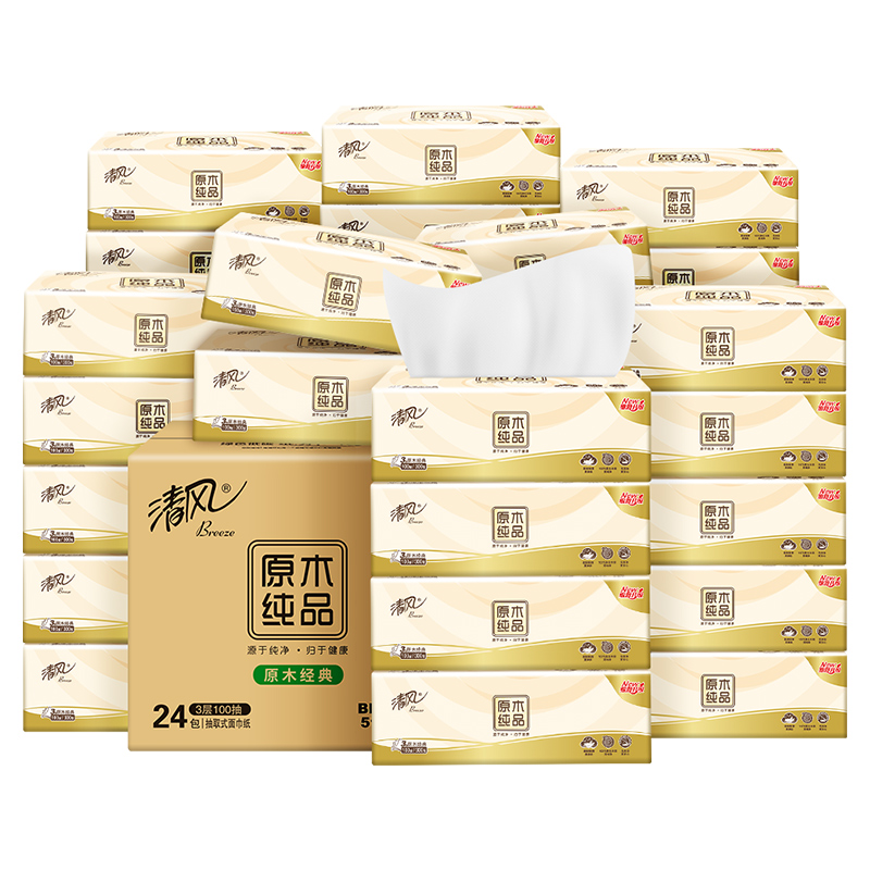 清風 原木純品系列 100抽*24包