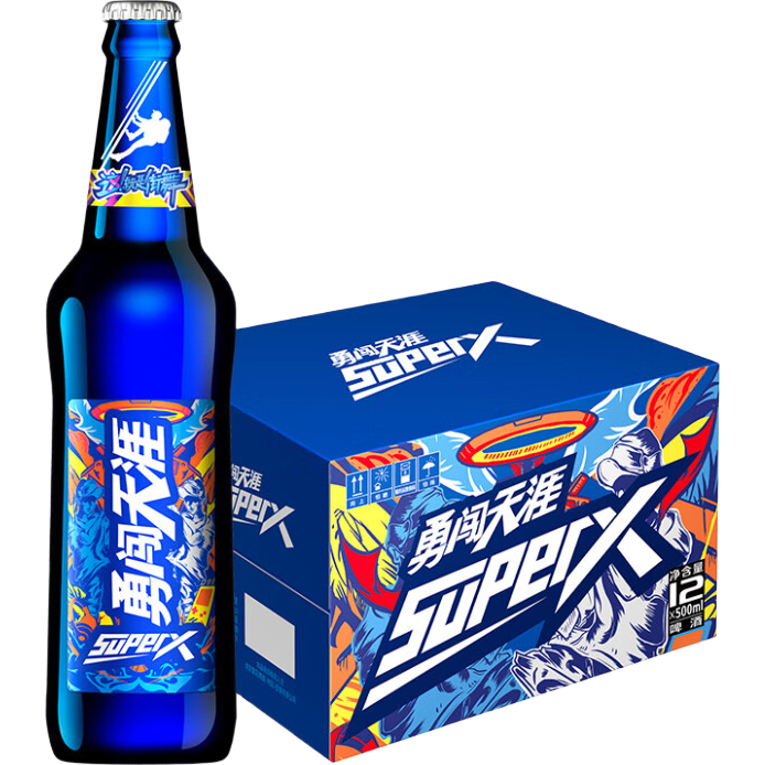 需首單：雪花 勇闖天涯 superX啤酒 500ml*12瓶