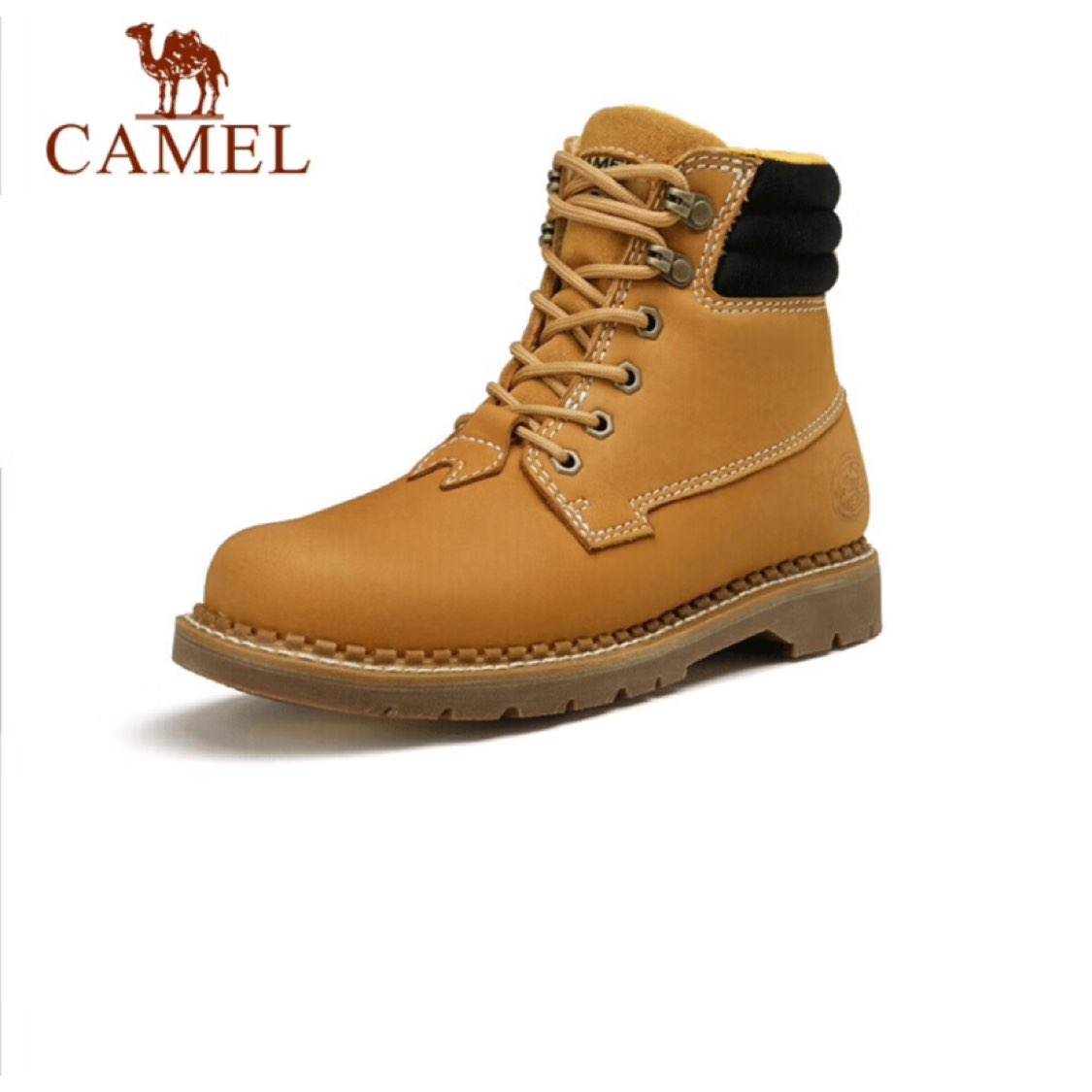 京東百億補(bǔ)貼，PLUS會(huì)員:駱駝（CAMEL）霸王龍聯(lián)名款 男士工裝靴子
