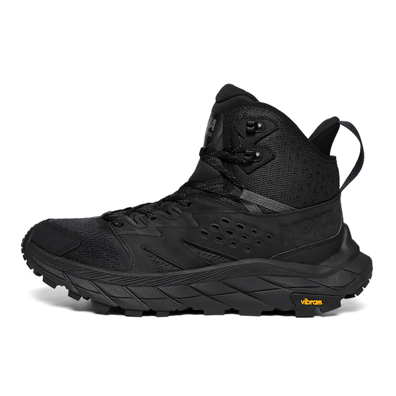 今日必買：HOKA ONE ONE 中幫戶外徒步鞋 減震越野男鞋 1134505 BBLC黑色 42.5