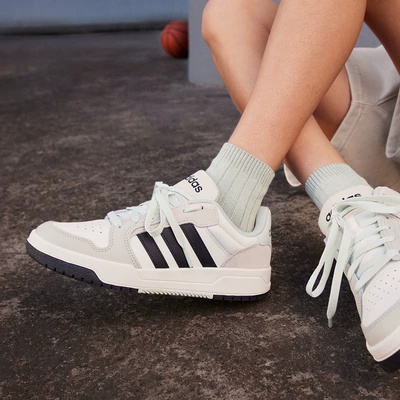20點(diǎn)開始：adidas阿迪達(dá)斯 ENTRAP休閑運(yùn)動(dòng)板鞋少年感復(fù)古籃球鞋男女官方
