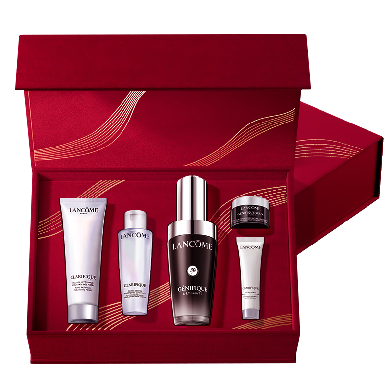 LANCOME 蘭蔻 小黑瓶精華 30ml（贈 潔面乳50ml+精華水50ml+眼霜5ml+乳液15ml）