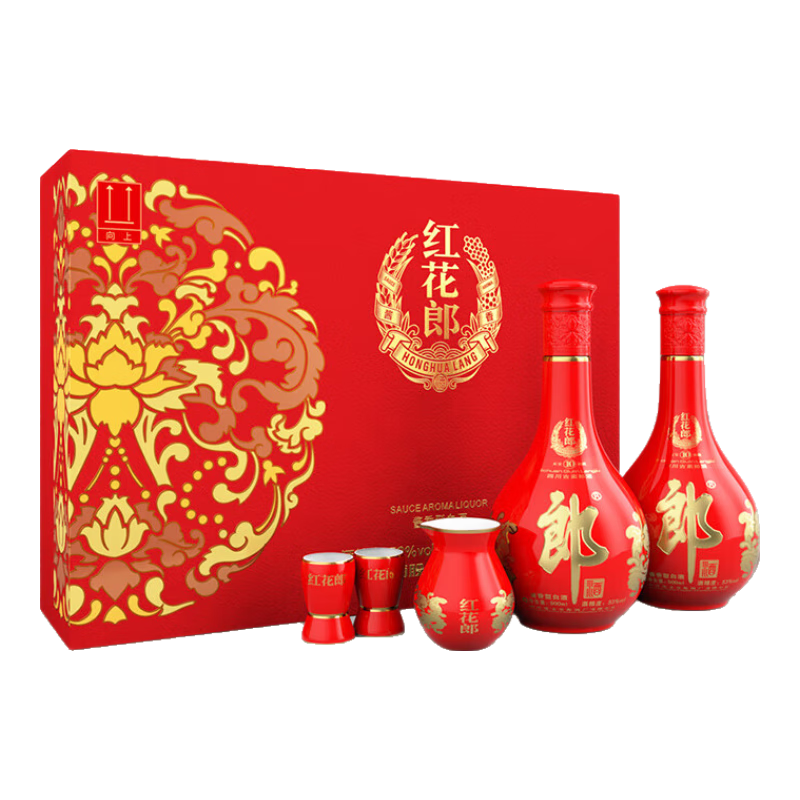 預售：郎酒 紅花郎10 醬香型 白酒 53度 500ml*2瓶 禮盒裝