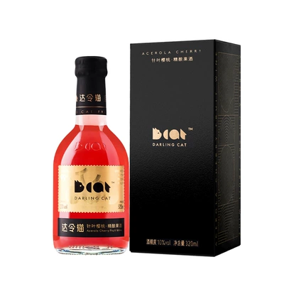 達令貓禮盒裝針葉櫻桃果酒10度2支
