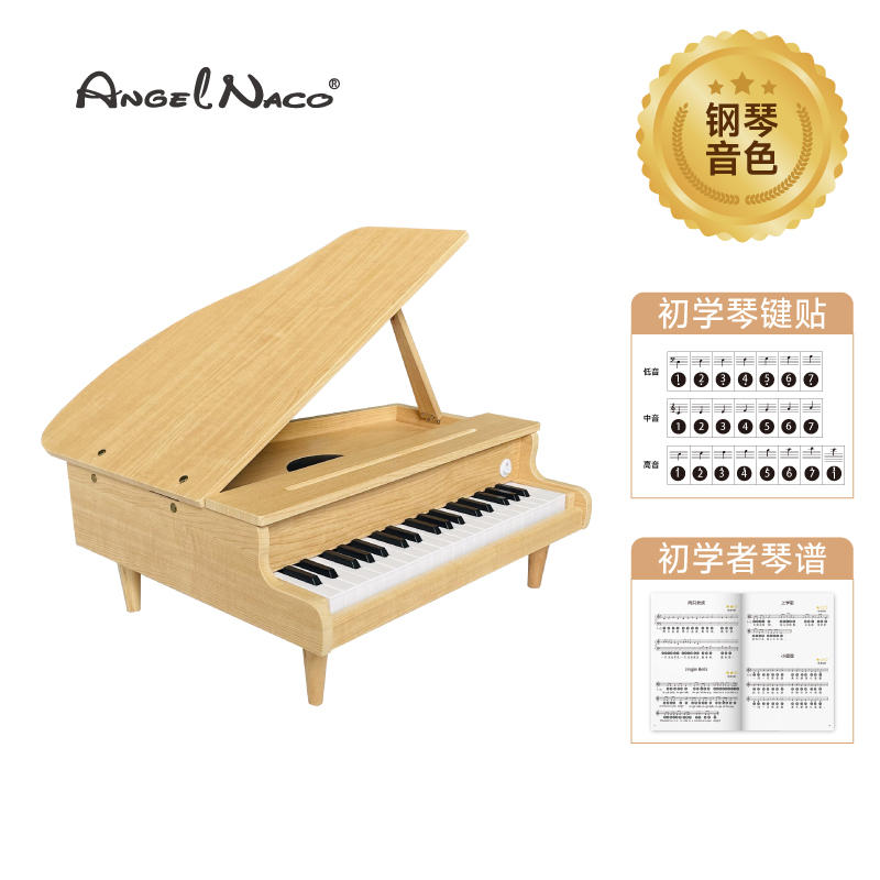 AngelNaco 兒童鋼琴玩具電子琴兒童初學(xué)寶寶迷你小鋼琴樂器送