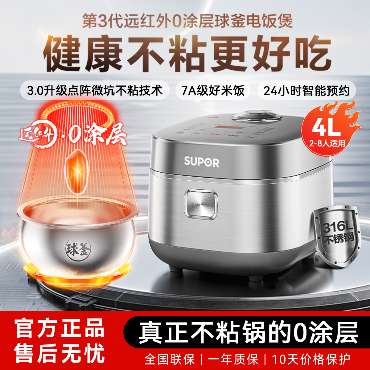 蘇泊爾 4升電飯鍋電飯煲