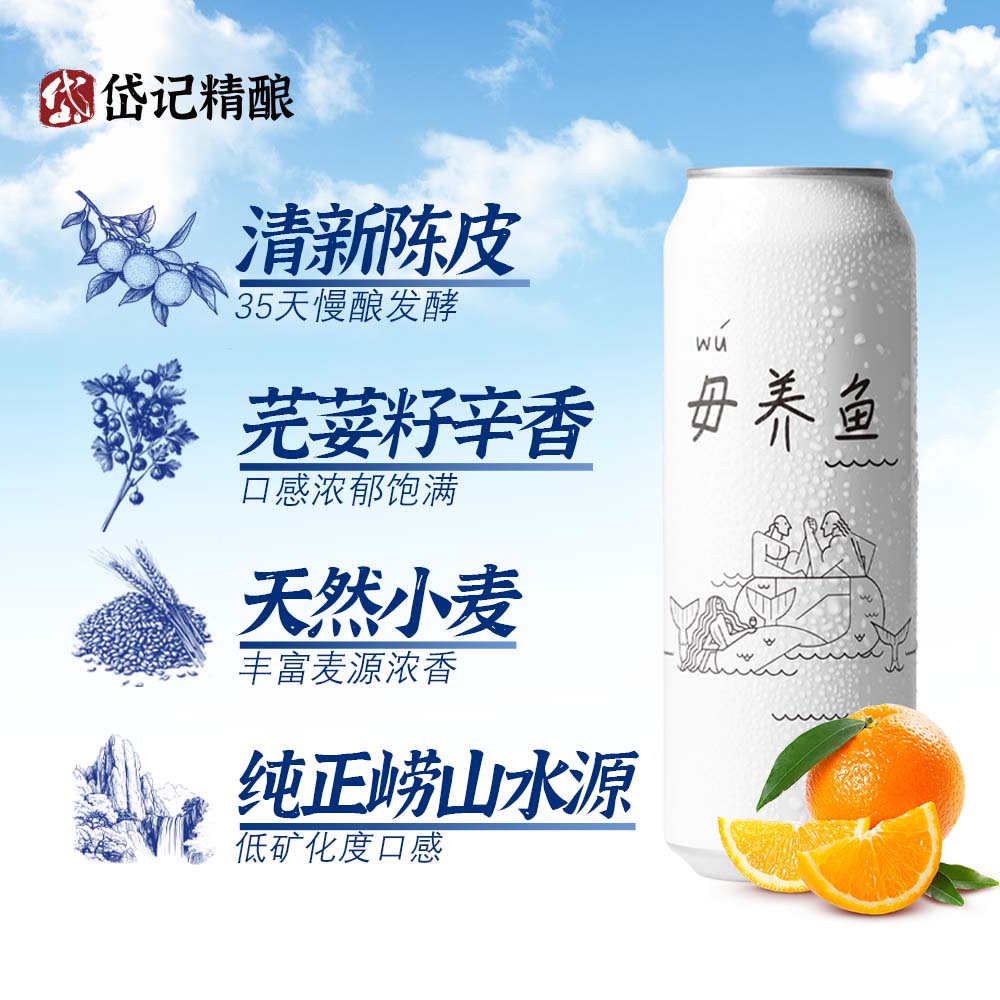 岱記精釀 白啤 330mL 24罐 整箱裝