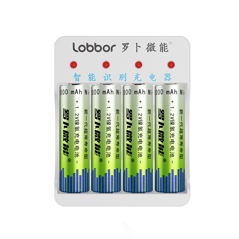 羅卜微能 4槽充電器+4節5號充電電池