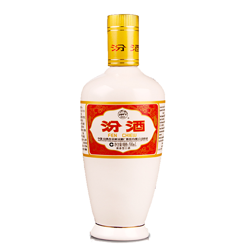 汾酒 出口瓷汾 杏花村白酒 53度 500mL 6瓶