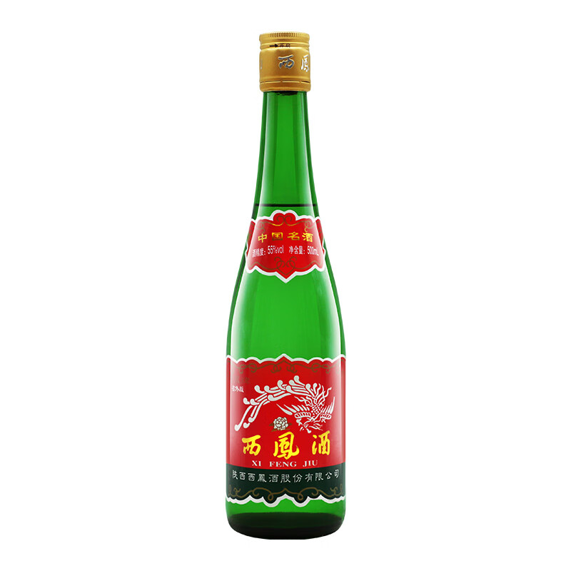 西鳳酒 綠瓶盒裝省外版 55度 500ml*6盒 整箱裝 鳳香型白酒
