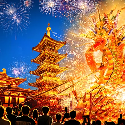 滿滿年味超應季！限定花火秀+燈會，帶娃過新春！無錫拈花灣多店1晚（含雙早+景區門票等）