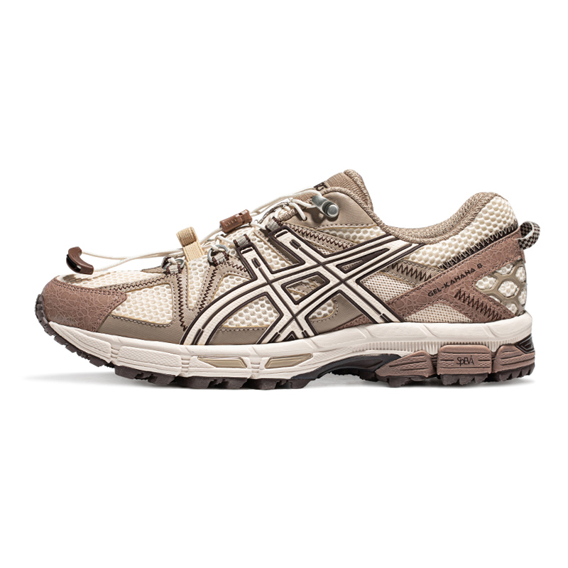 ASICS 亞瑟士 男鞋跑鞋抓地穩定越野運動鞋耐磨跑步鞋 GEL-KAHANA 8 FL 白色/黑色