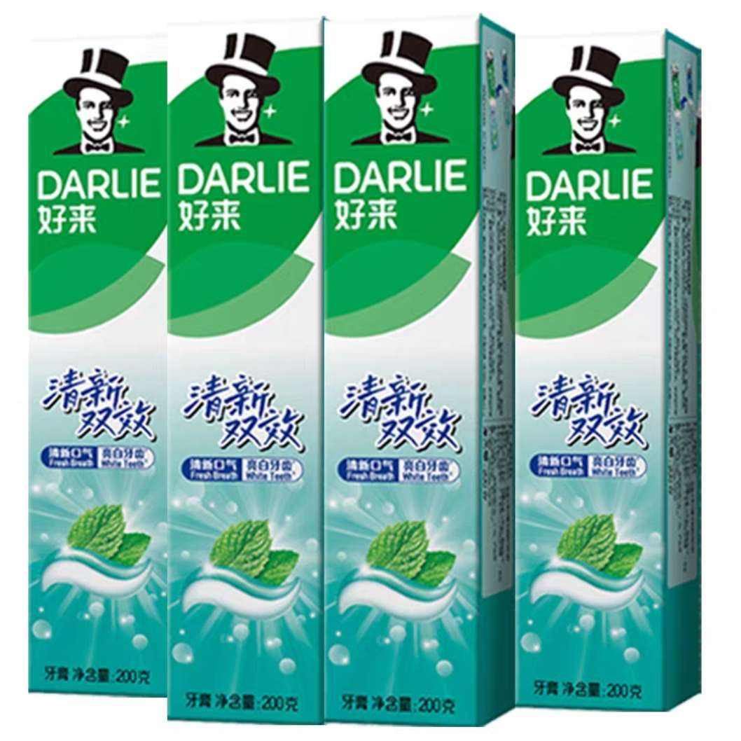 88vip、DARLIE好來清新雙效牙膏清新口氣200g*4支
