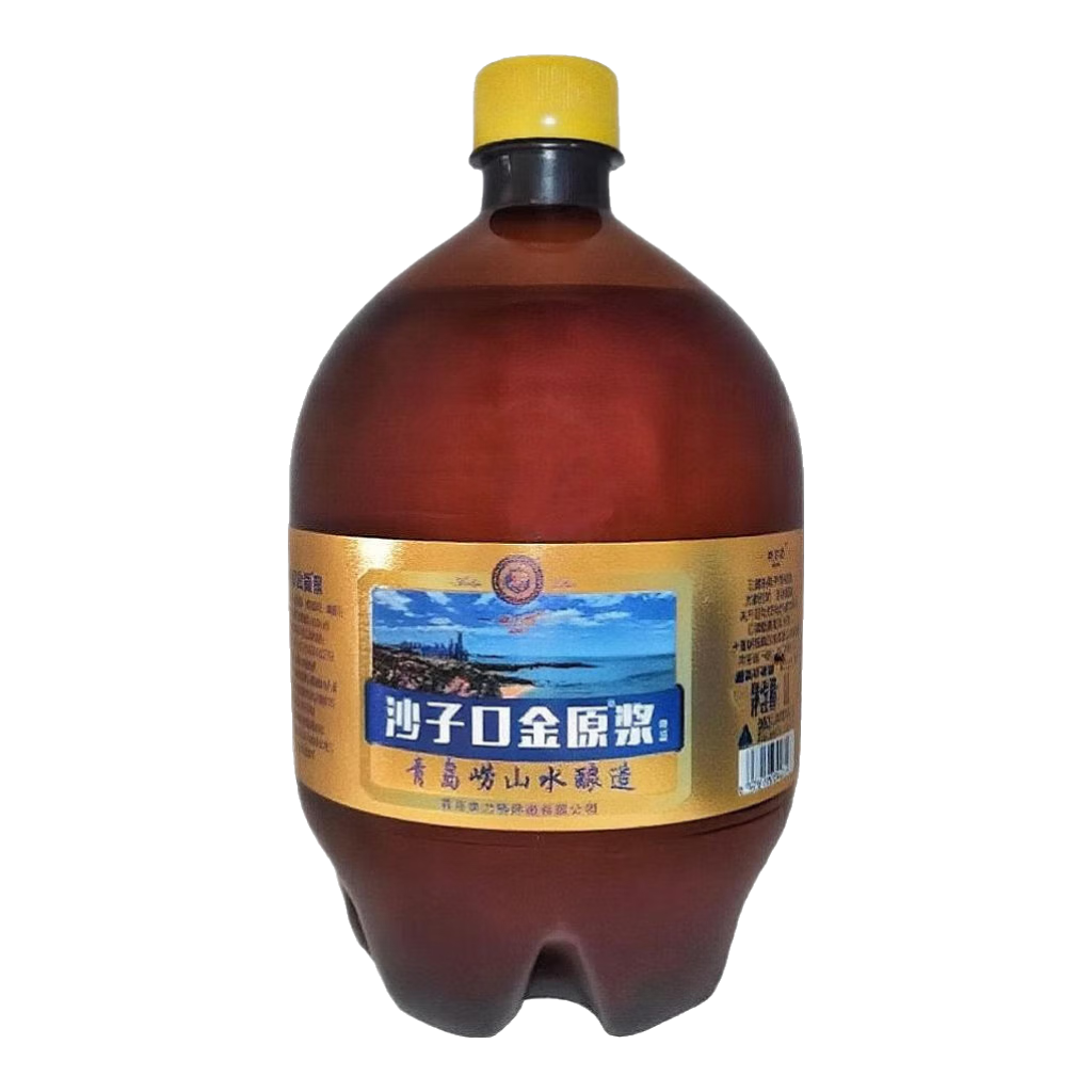 青島嶗山水釀造奧力特沙子口金原漿12P啤酒口感鮮爽 1L 1桶