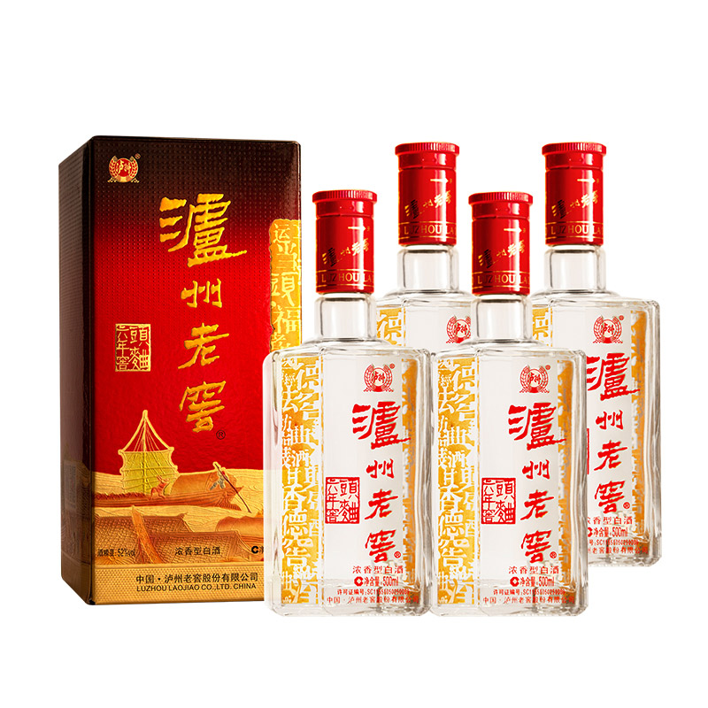 瀘州老窖 六年窖頭曲 52%vol 濃香型 500ml*4瓶