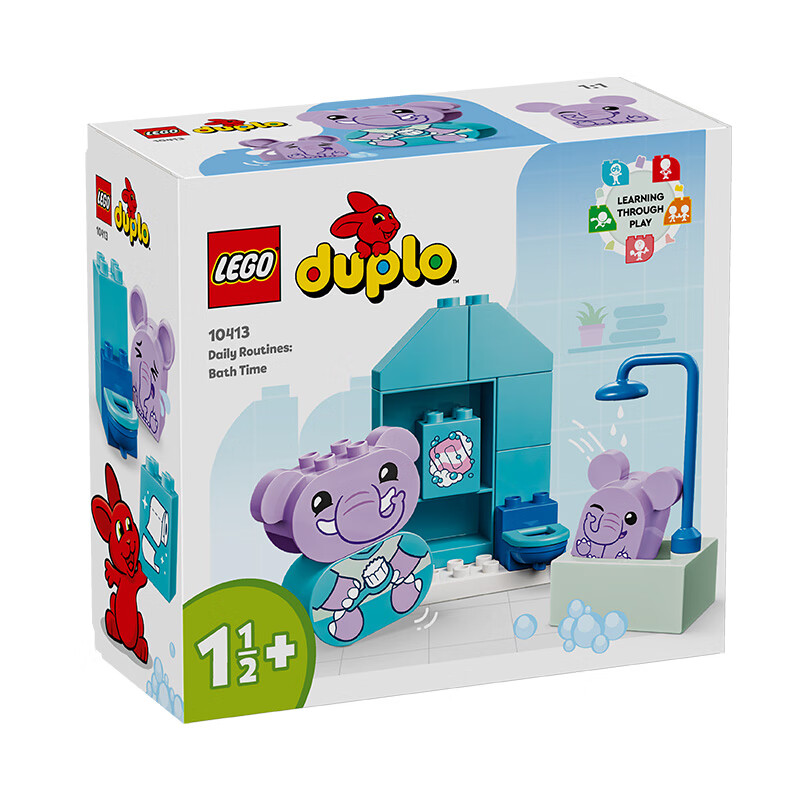 LEGO 樂高 積木拼裝得寶10413 洗澡時(shí)間1.5歲+大顆粒積木桌兒童玩具生日禮物