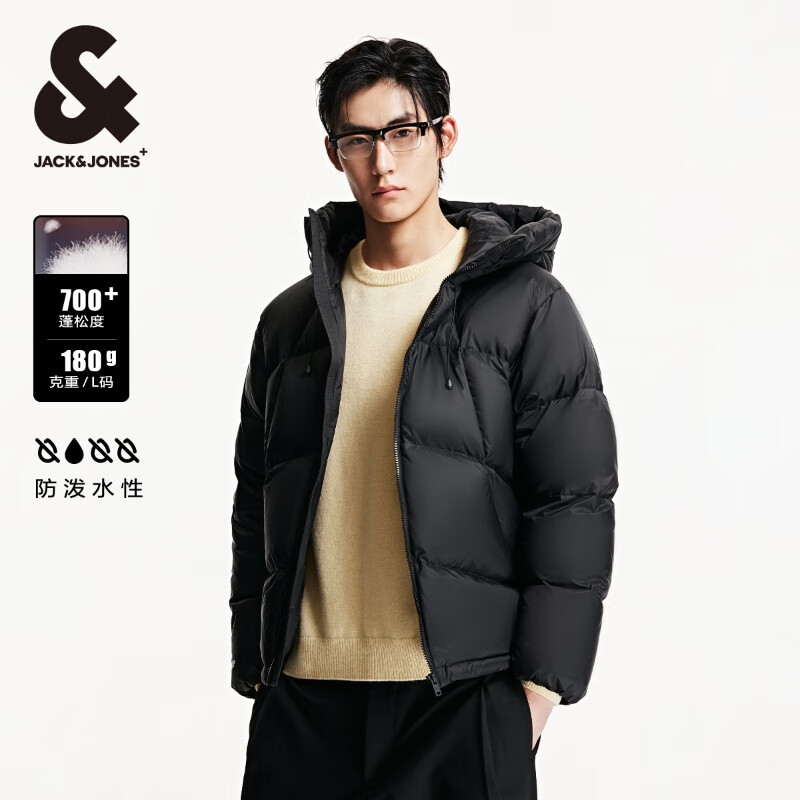 杰克瓊斯 冬季男士加厚極寒羽絨服合集 224312015黑色