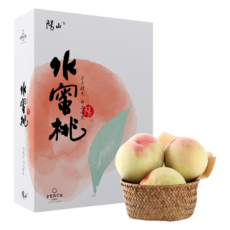 plus：京鮮生 正宗陽山水蜜桃 6粒 凈重3斤起 單果250g起