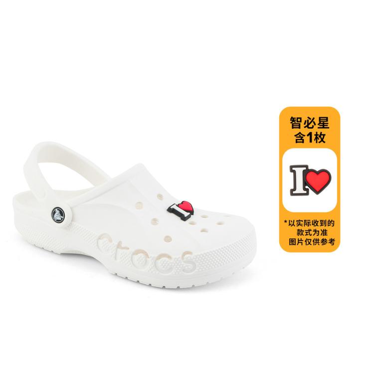 crocs 卡駱馳 女涼鞋 男女款戶外休閑沙灘輕便舒適洞洞鞋套裝 含鞋花