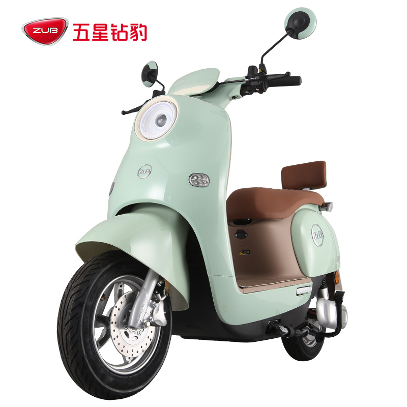 五星鉆豹 電動摩托車60V20AH電瓶車1200W大功率成人外賣車長續航電動車G3 夢幻冰雪白