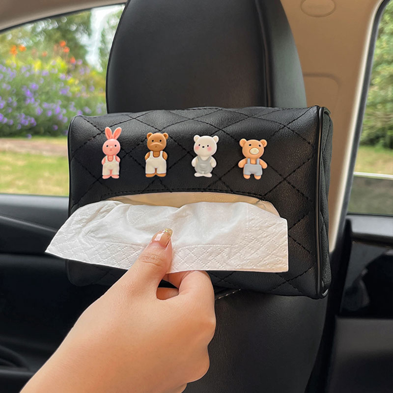 88VIP會員：JIYAOYAO 車載抽紙盒 創意可愛遮陽板扶手箱紙抽盒
