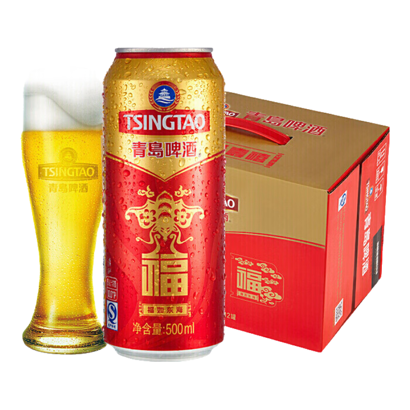 青島啤酒 TSINGTAO 10度大罐箱裝 500mL 12罐贈博物館扎杯！