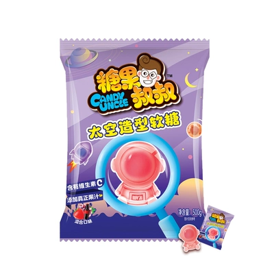 88VIP：糖果叔叔 太空造型 水果軟糖 500g
